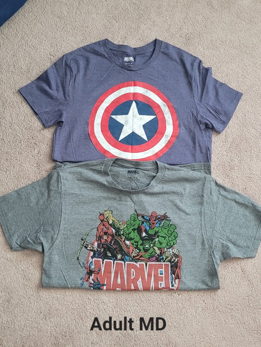 Marvel Graphic Tee Bundle - Captain America & Avengers
